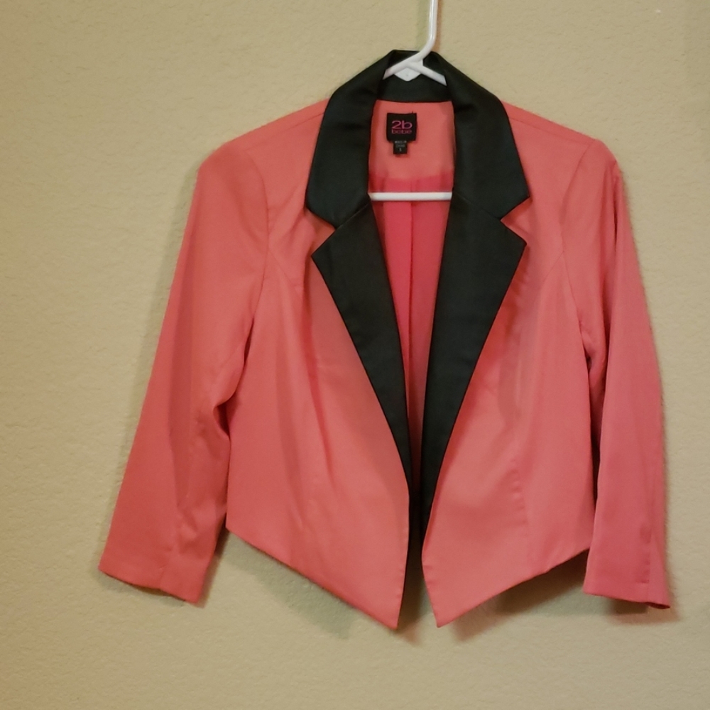 Pink and black blazer